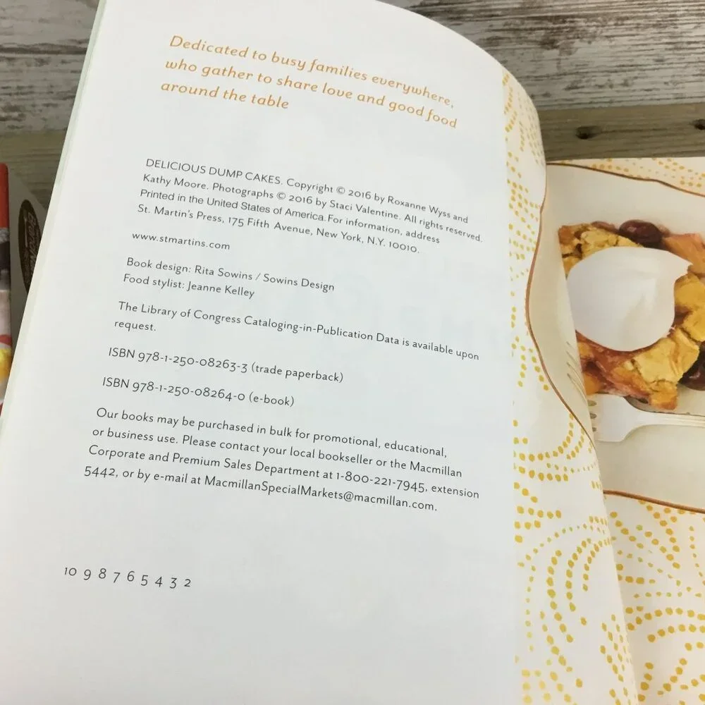Dump Cakes & Dump Desserts, Pies, Cookies, Brownies, Bars and More Cookbooks